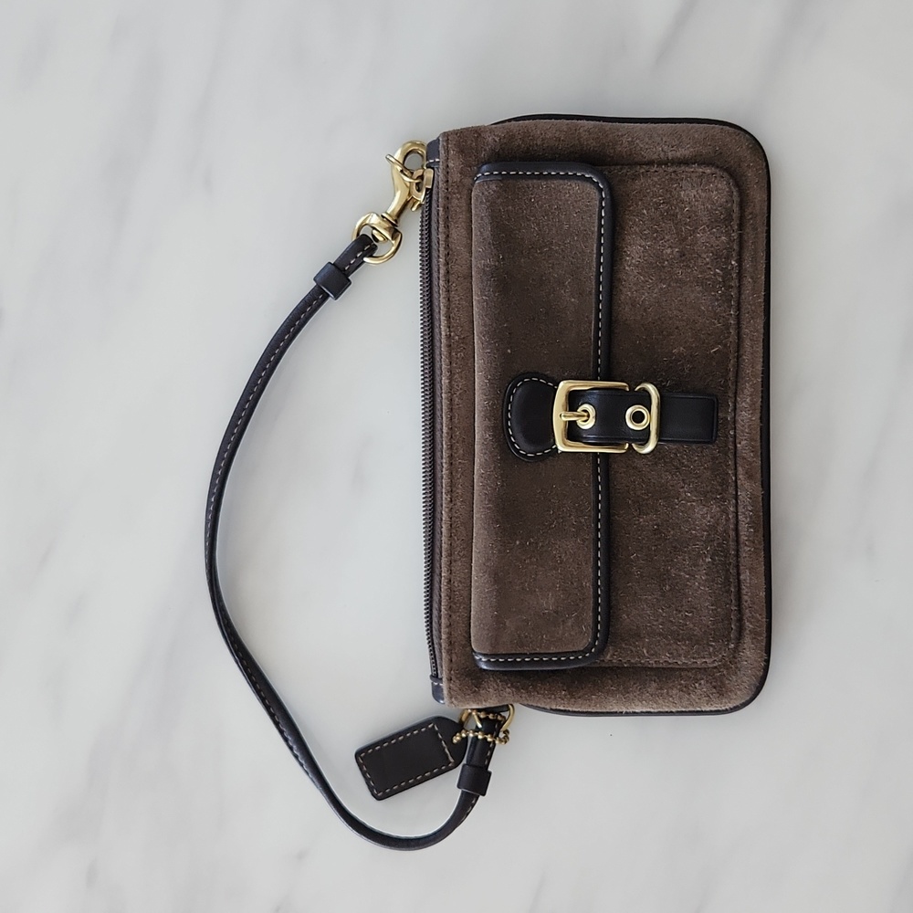Coach Suede Wristlet